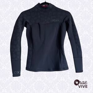 Roxy Women's 8 Wetsuit Top Neoprene Long Sleeve Pullover Surf Swim Black